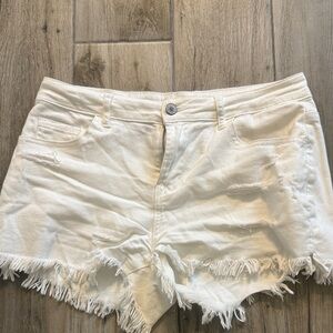 Amazon Distressed White Jean Shorts